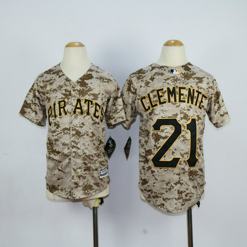 Youth Pittsburgh Pirates #21 Clemente Camo MLB Jerseys->pittsburgh pirates->MLB Jersey